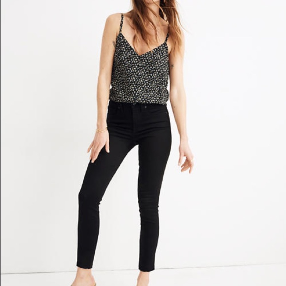 Madewell Mid Rise Skinny Crop Raw Hem Edition